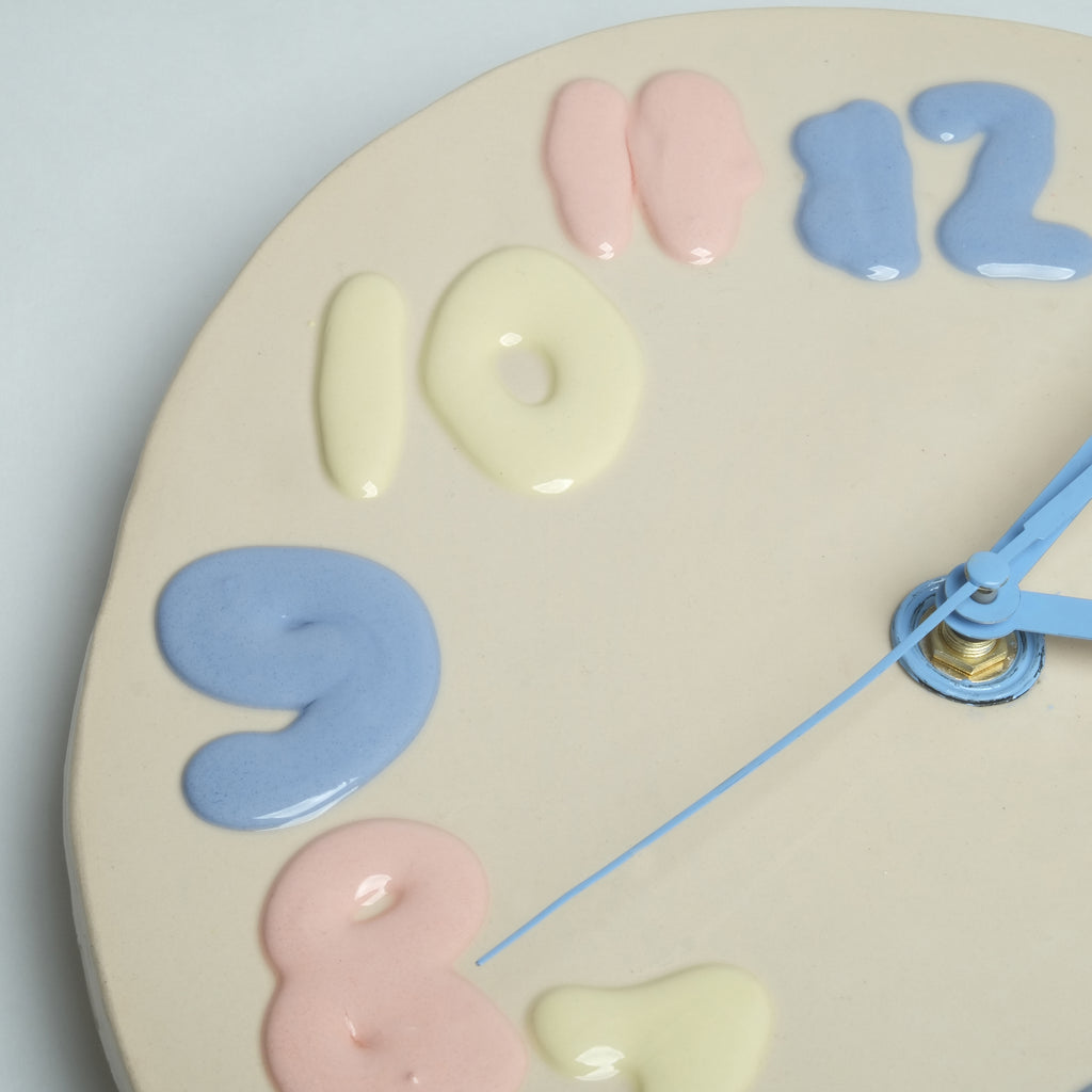 Slipping Away Clock - beige, large