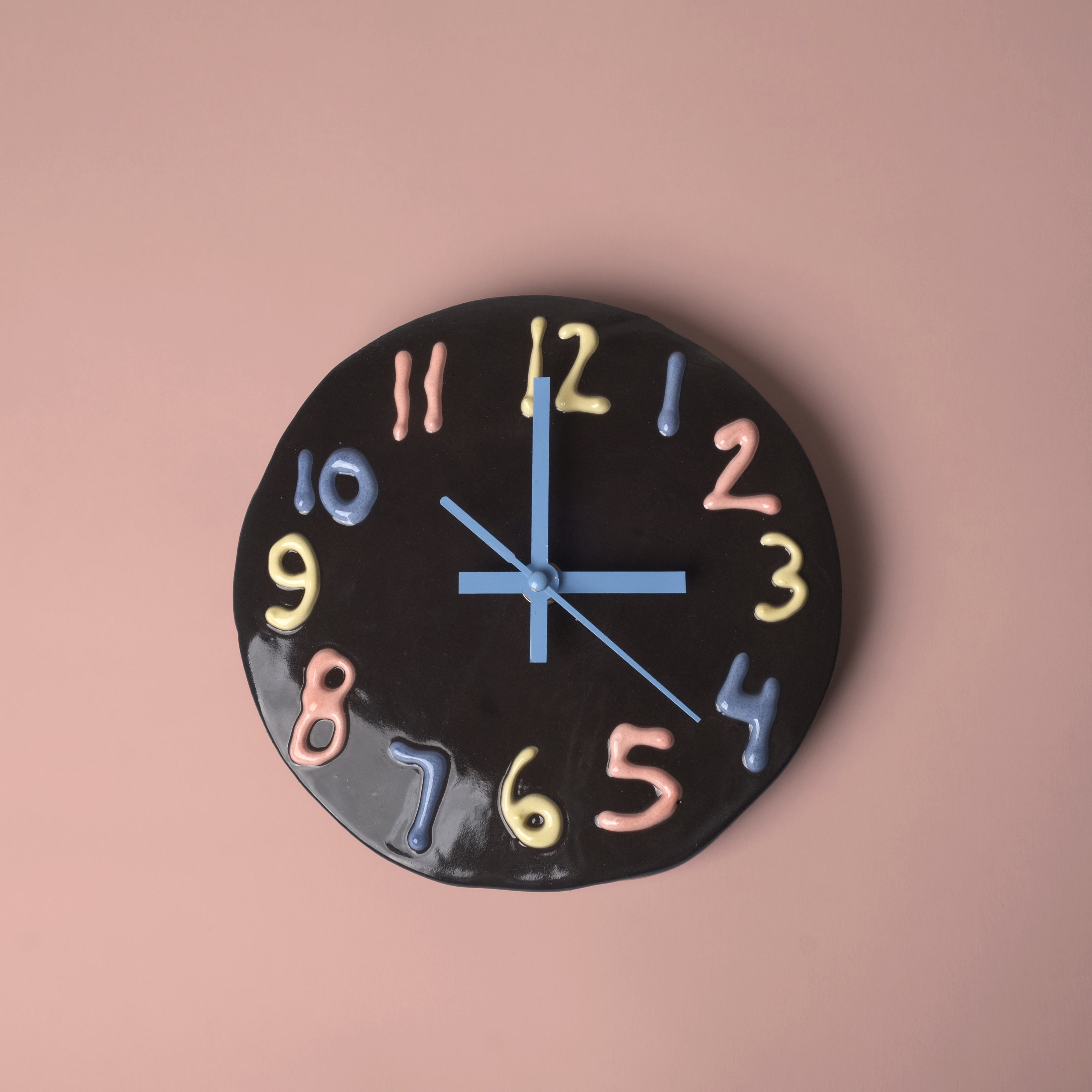 Slipping Away Clock - black, small