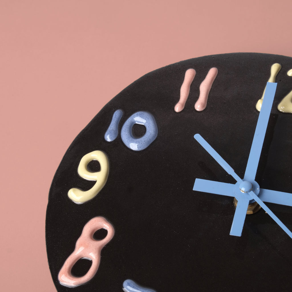 Slipping Away Clock - black, small