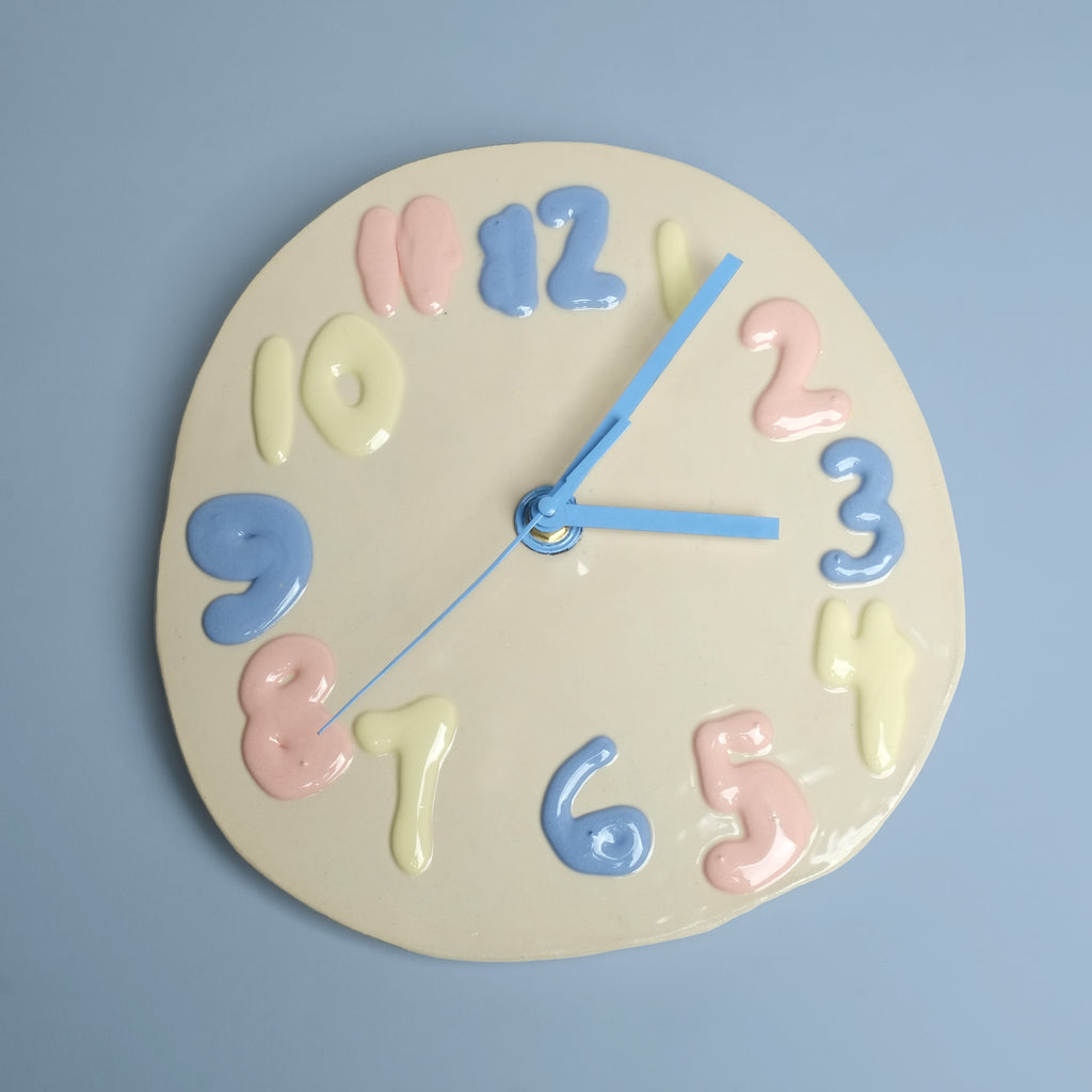 Slipping Away Clock - beige, large