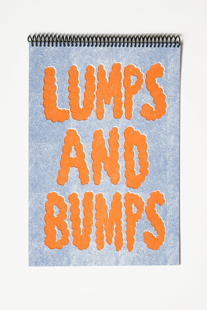 Lumps and Bumps - risographed poster- zine